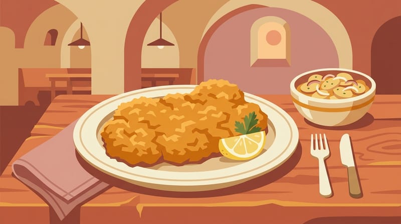 Wiener Schnitzel at a traditional Gasthaus