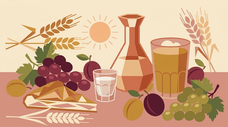 Rakia and Bulgarian Boza