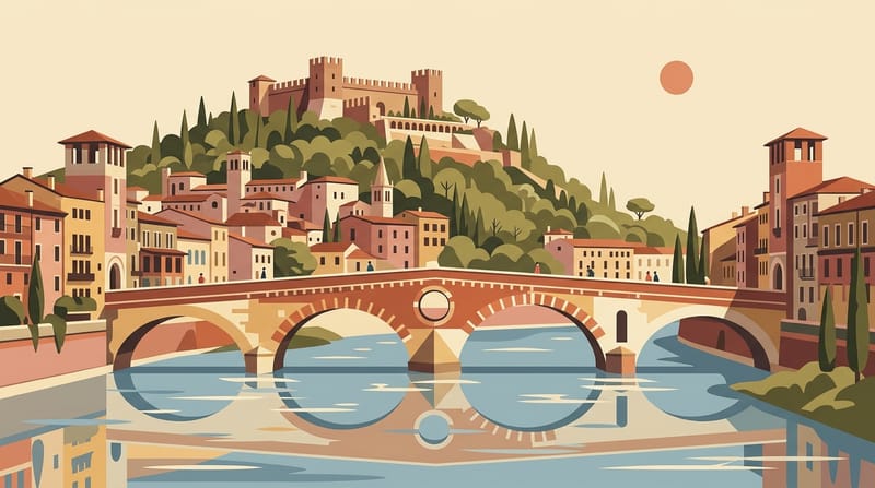 Ponte Pietra and Castel San Pietro